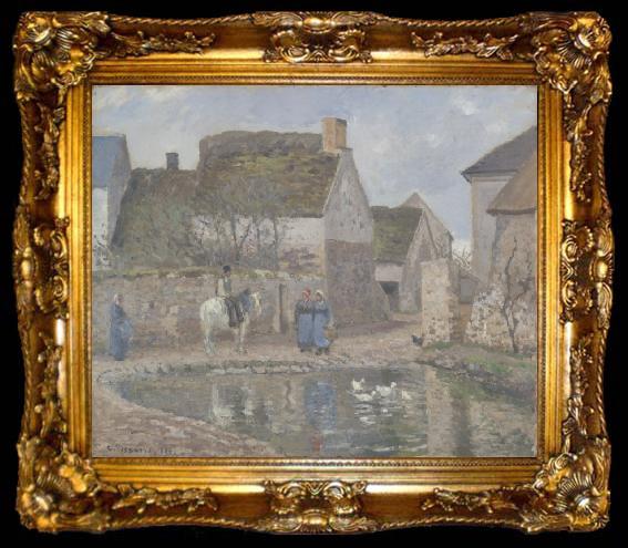 framed  Camille Pissarro Pond at Ennery, ta009-2